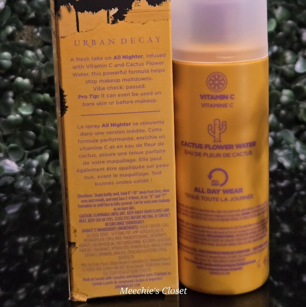 Urban Decay All Nighter Vitamin C Setting Spray NIB RARE